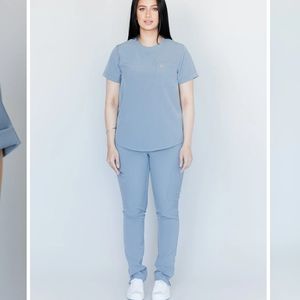 Luuna Scrubs Ocean Grey Estelle Top